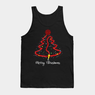 Merry Christmas Fire Department Firefighter Tank Top